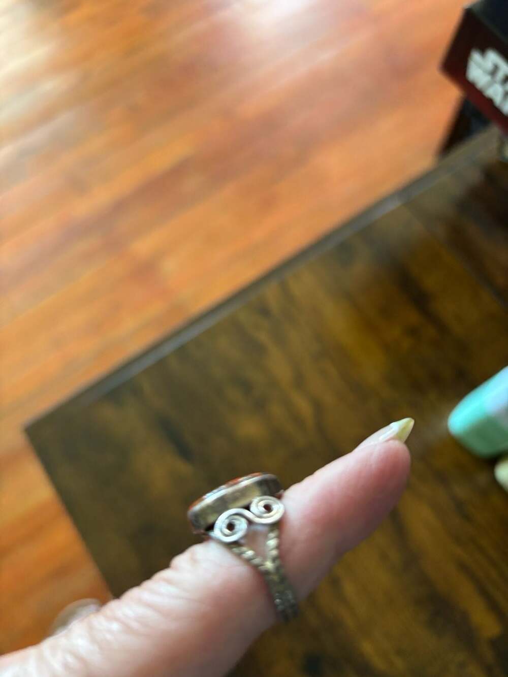 Vintage Sterling Silver Spiny Oyster Shell Ring Size 5 - Picture 3 of 7